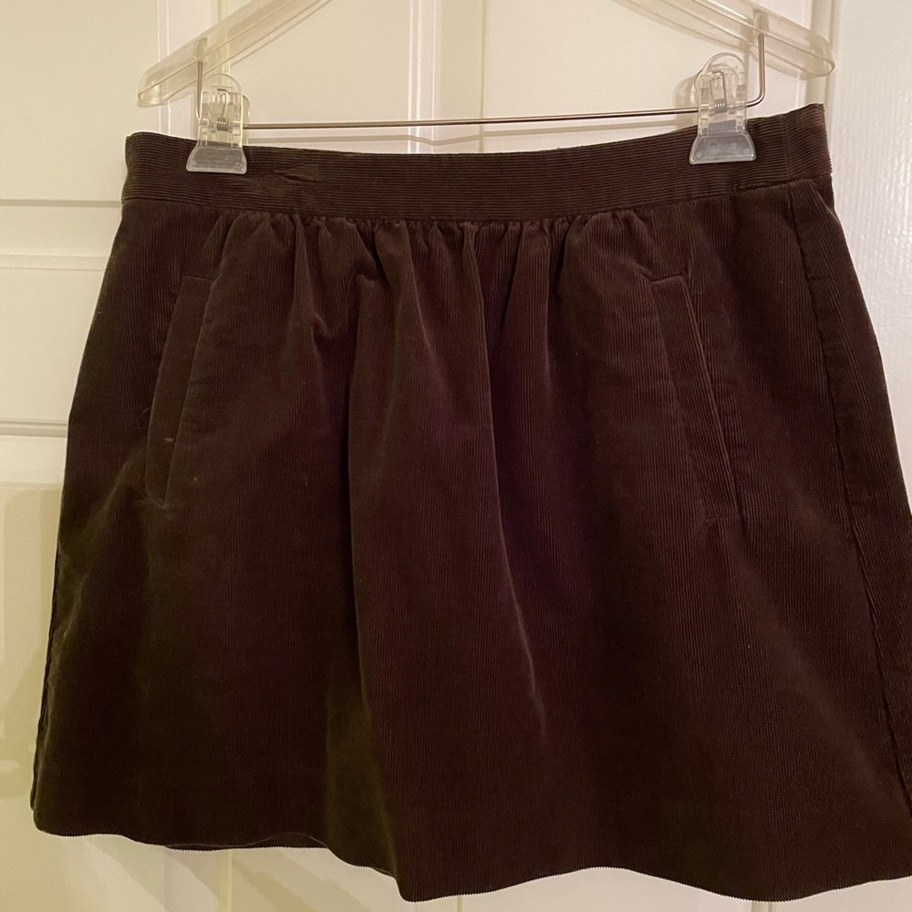 Chocolate brown corduroy skirt